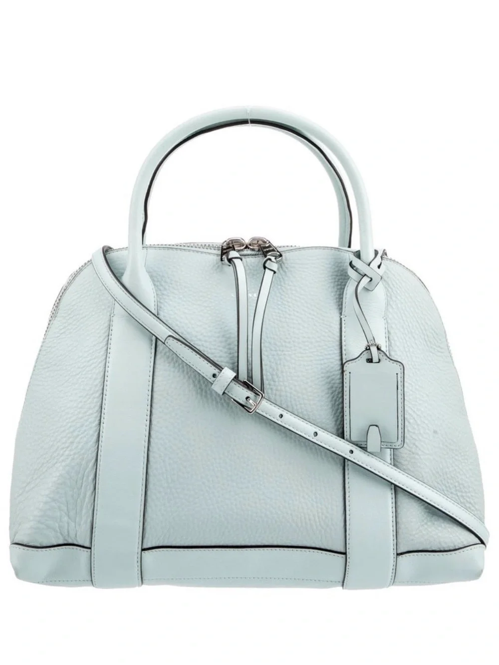 Coach Light Blue  Leather Satchel
